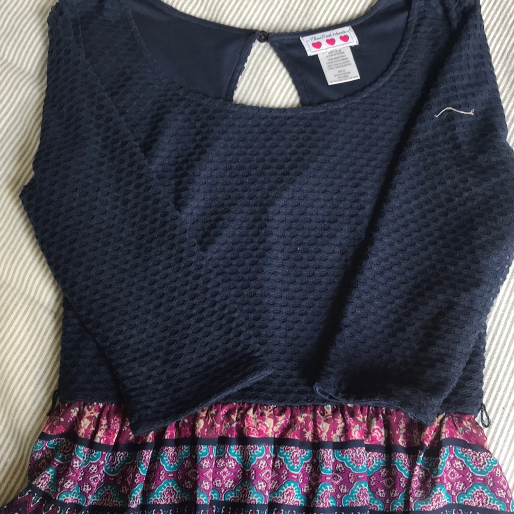 Navy blue, Aztec dress.